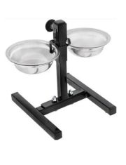 Подставка с металлическими мисками для собак Зоомарк Телескоп 