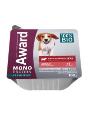 Влажный корм для собак AWARD Monoprotein паштет из говядины с зеленым горошком