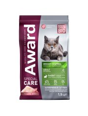 Сухой корм для кошек AWARD SPECIAL CARE Weight Control для стерилизованных и контроля веса со свежим мясом кролика