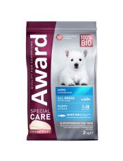 Сухой корм для щенков, беременных и кормящих собак AWARD SPECIAL CARE HYPO PUPPY со свежей белой рыбой , склонных к аллергии