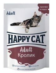 Влажный корм для кошек Happy Cat с кроликом в соусе