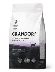 Сухой диетический корм для кошек GRANDORF Cat Vet Diet Hypoallergenic при пищевой аллергии, кролик