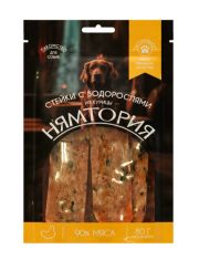 Лакомство для собак Нямтория Стейки из курицы с водорослями