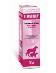 Капли ушные для собак и кошек Отоферонол профилактики и лечения отитов