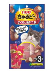 Лакомство-трубочки Inaba Churu Bee Тунец Магуро с запеченным тунцом Кацуо 