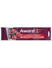 Лакомство для собак и щенков AWARD с 3 месяцев с говядиной и черникой 
