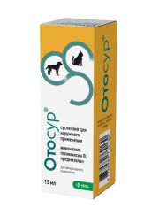 Капли ушные для животных ОТОСУР при отитах и дерматитах