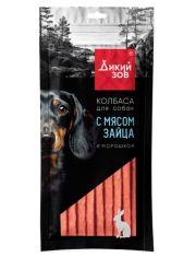 Лакомство для собак TITBIT Колбаса Дикий Зов с мясом зайца и морошкой