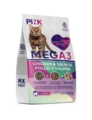Сухой корм для кошек PINK MEGA 3 Курица и лосось