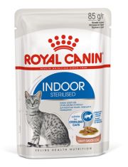 Royal Canin INDOOR STERILISED (ИНДОР СТЕРИЛАЙЗД) Корм консервированный полнорационный для взрослых кастрированных и стерилизованных кошек, живущих в помещении, кусочки в соусе