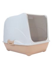 Туалет для кошек закрытый Дарэлл ZOOM малый бежево-мраморный