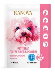 Лакомство для собак Ranova сублимированное Мясное ассорти: куриная грудка, утиная грудка, говядина, говяжья печень, лосось