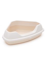 Туалет для кошек АЛЬТА угловой с бортом 555*415*150мм