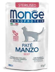 Влажный корм для кошек Monge Cat Monoprotein стерилизованных, из говядины