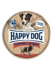 Консервы для собак Happy Dog Natur Line с телятиной и сердцем