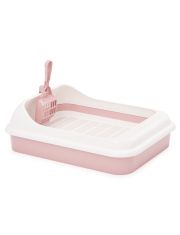 Туалет для кошек АЛЬТА с бортом, сеткой и совком "Лекси" 455*355*150мм