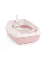 Туалет для кошек АЛЬТА с высоким бортом, сеткой и совком "Лекси" 505*390*235мм