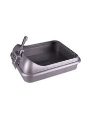 Туалет для кошек АЛЬТА с бортом и совком "Верный друг" 455*355*150мм