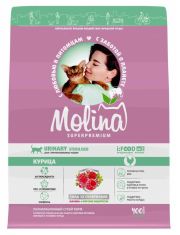 Сухой корм для кошек MOLINA стерилизованных, профилактика МКБ с курицей