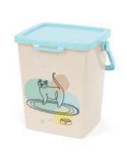 Контейнер для корма АЛЬТА с замком "Мур-мяу" 225*185*240мм