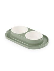 Миска для животных двойная на подставке АЛЬТА "Юта" 300мл 355*215*50мм