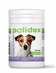 Витаминно-минеральный комплекс для собак POLIDEX ГЕЛАБОН ПЛЮС для профилактики и лечения заболеваний суставов, костей, хрящевой и соединительной тканей