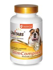 Витамины для собак Unitabs SlimComplex Q10 с избыточным весом