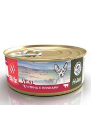 Консервы для кошек Blitz Holistic Veal телятина с почками,  паштет