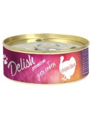 Консервы для собак Delish premium с индейкой