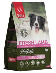 Сухой корм для собак BLITZ HOLISTIC FRESH LAMB, с чувствительным пищеварением со свежим ягненком
