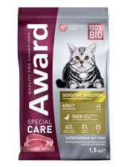 Сухой корм для кошек AWARD SPECIAL CARE Sensitive Digestion с чувствительным пищеварением со свежим мясом утки