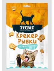 Лакомство для кошек TiTBiT Крекер рыбки со вкусом курицы и кошачьей мята 