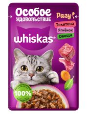 Влажный корм для кошек Whiskas "Особое удовольствие" рагу телятина с ягненок и овощи