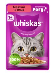 Влажный корм для кошек Whiskas рагу телятина с языком