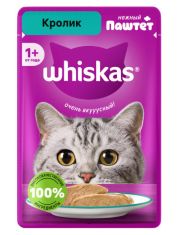Влажный корм для кошек Whiskas паштет с доблением кролика