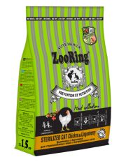 Сухой корм для кошек ZOORING Sterilised Cat стерилизованных, с цыпленоком и брусникой