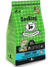 Сухой корм для собак ZOORING Adult Dog Белая рыба с рисом и брокколи, с глюкозамином и хондроитином