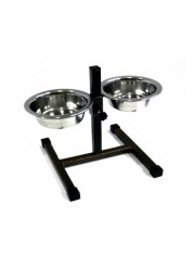 Стойка для животных Данко разборная с двумя мисками 2*0,35л h20см