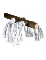 Жердочка для клетки Trixie из дерева с  веревкой, винтовое крепление