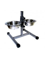 Стойка для животных Данко разборная с двумя мисками и фиксатором