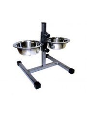 Стойка для животных Данко разборная с двумя мисками и фиксатором