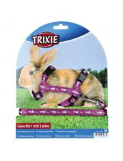 Шлейка для кроликов Trixie с поводком и рисунком