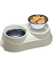 Подставка для мисок Ferplast Duo Feed 03 пластиковая с двумя мисками
