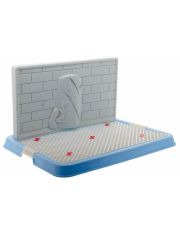 Туалет для собак Pet Line со стенкой, большой, синий