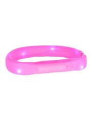 Кольцо мигающее для собак Trixie USB, розовый