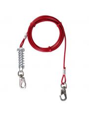 Трос с карабинами Trixie пластиковое покрытие