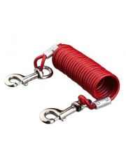 Трос-спираль с карабином Trixie предотвращает спутывание, пластиковое покрытие