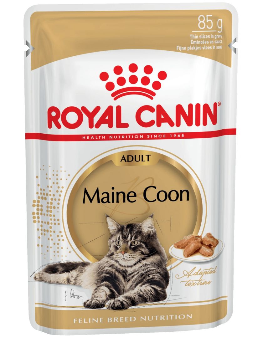 Влажный корм для кошек Royal Canin Maine Coon Adult кусочки в соусе породы  мейн-кун в возрасте старше 15 месяцев в Санкт-Петербурге