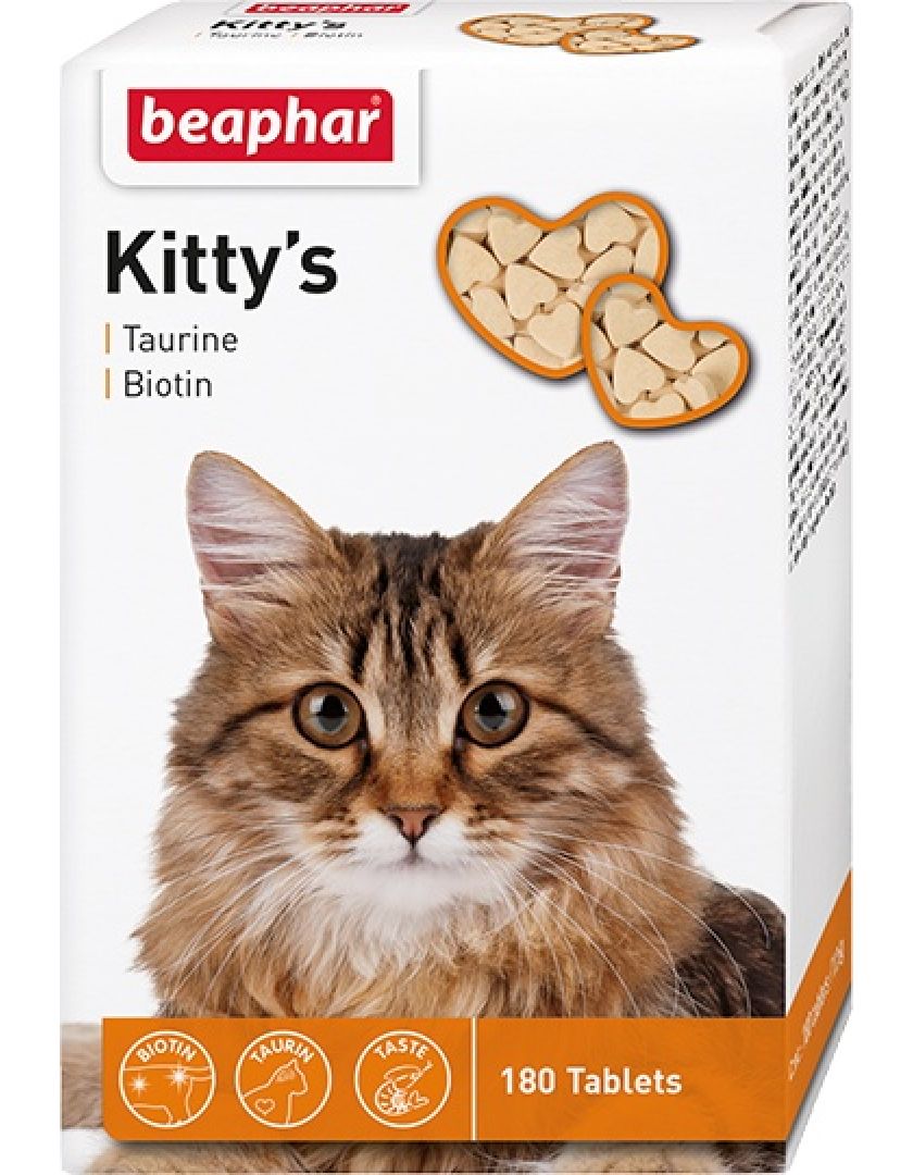 Кормовая добавка для кошек Beaphar Kitty's Taurine-Biotine с биотином и таурином