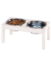 Подставка для мисок Ferplast Desco Wood деревянная с двумя мисками в комплекте